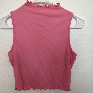 PINK RUFFLE TANK TOP